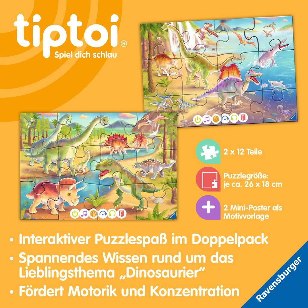 tiptoi® Puzzle für kleine Entdecker: Dinosaurier
