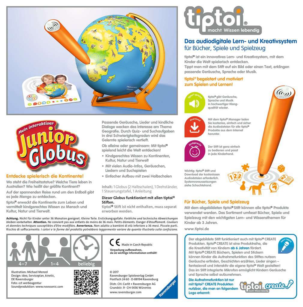 tiptoi® Mein interaktiver Junior Globus